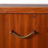 Scandinavian chest of drawers with metal handles