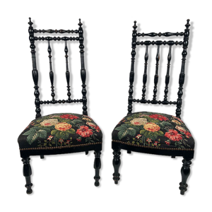 Paire de chaises basses