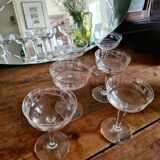 Crystal champagne glasses 30s