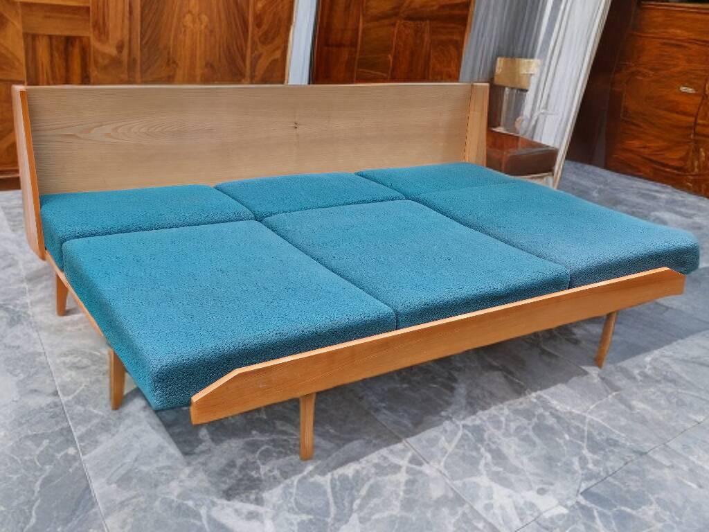 Lysecky Nabytok sofa bed, Czech vintage 1960s