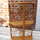 Rattan wall shelf