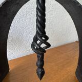 Brutalist wrought iron chandelier from the 60s