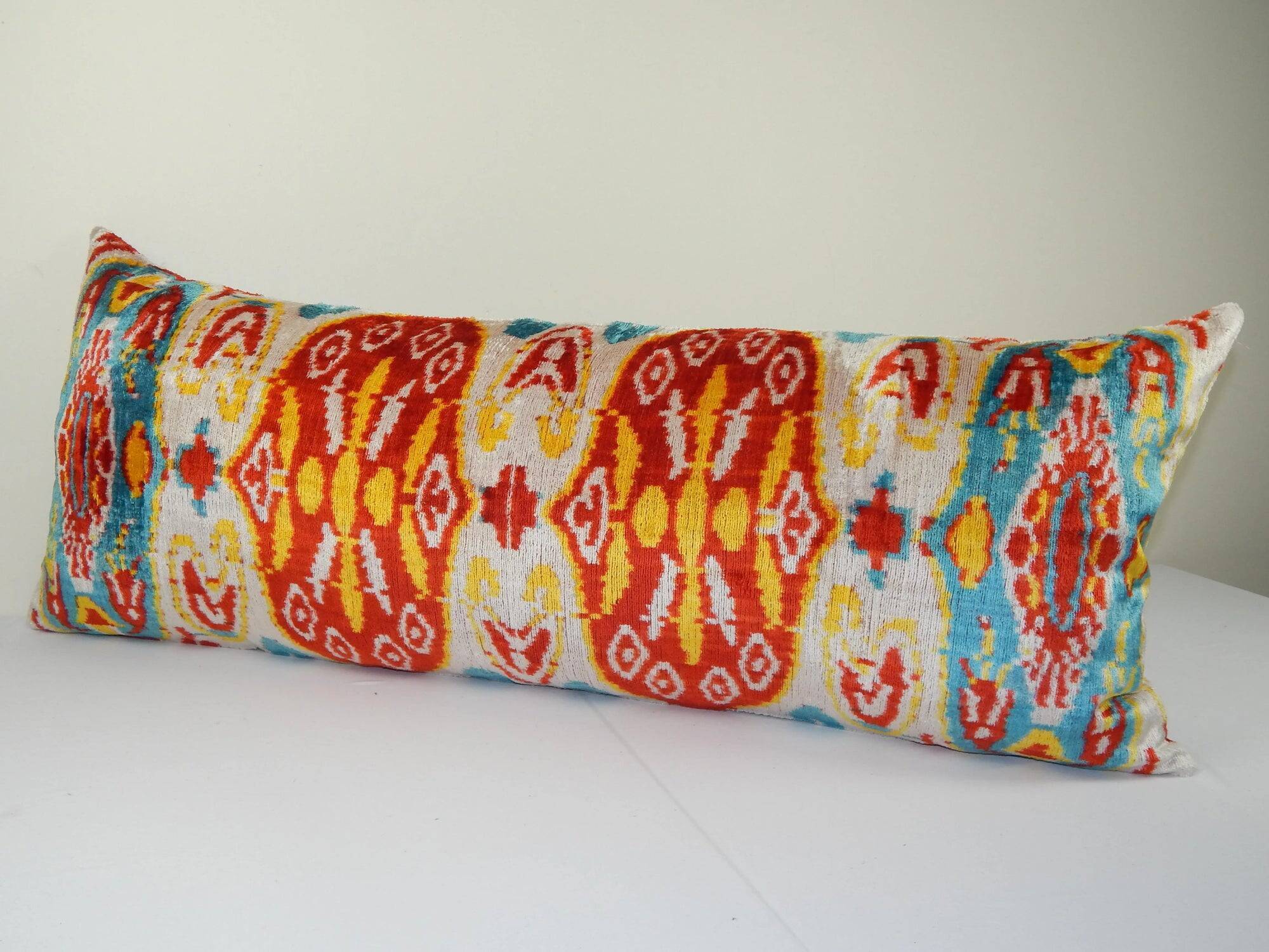 Vintage ikat cushion cover 107x41 cm
