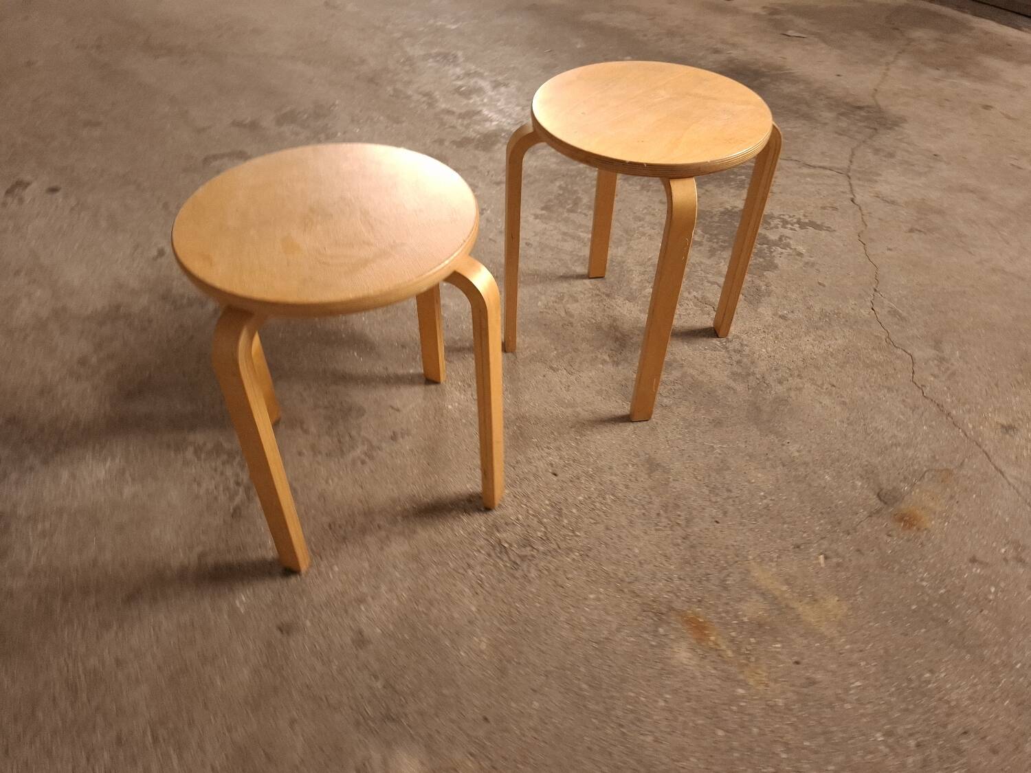 2 stackable stools, vintage 90'S Ikea