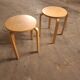 2 stackable stools, vintage 90'S Ikea
