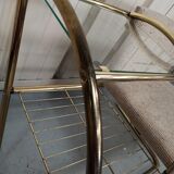 Bench armchair furniture chrome gold 70s