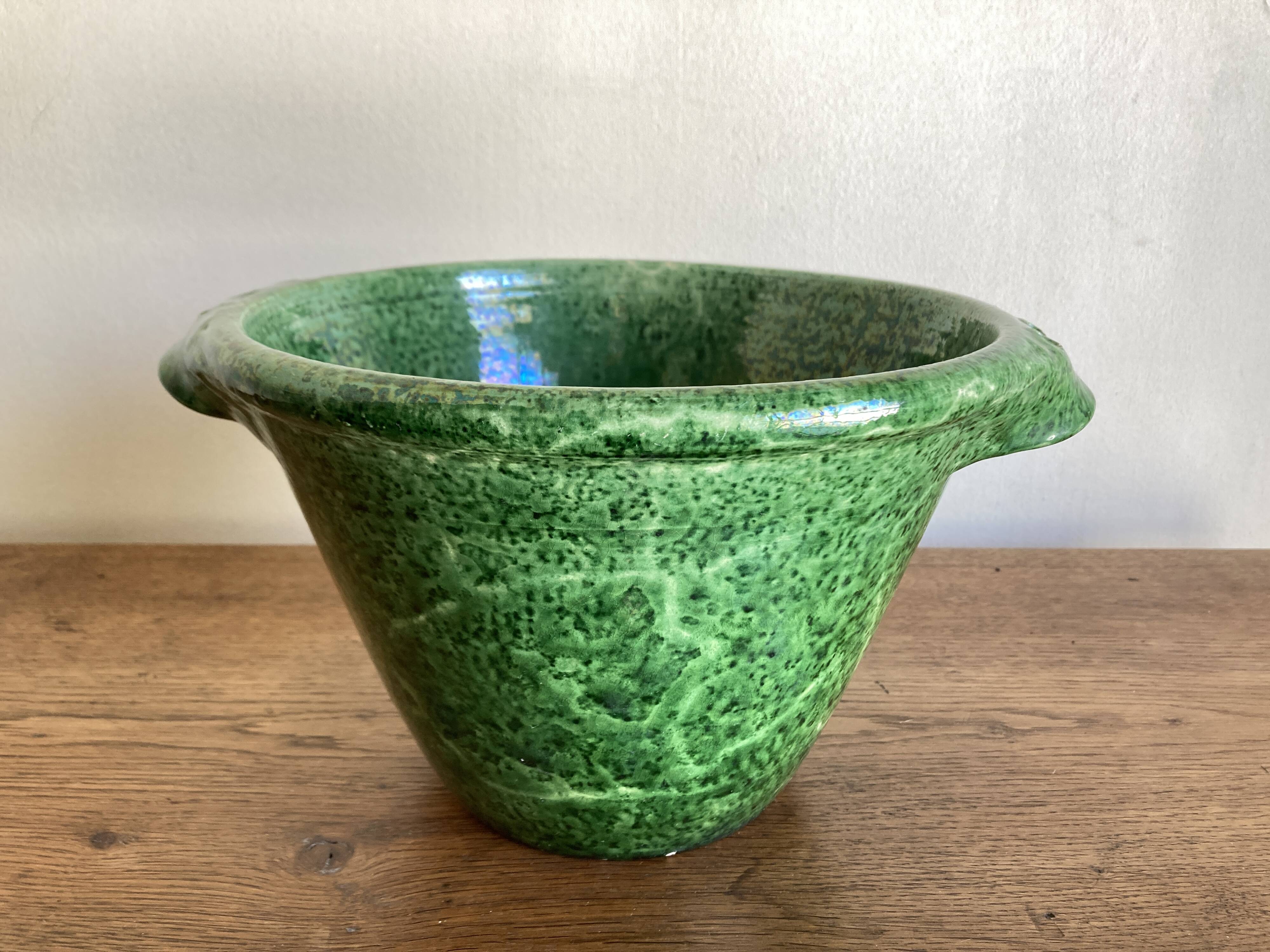 XXL solid earthenware salad bowl by Foucard Jourdan 1960