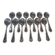 12 silver-plated ice cream scoops, Ercuis goldsmith, 13.7cm contours