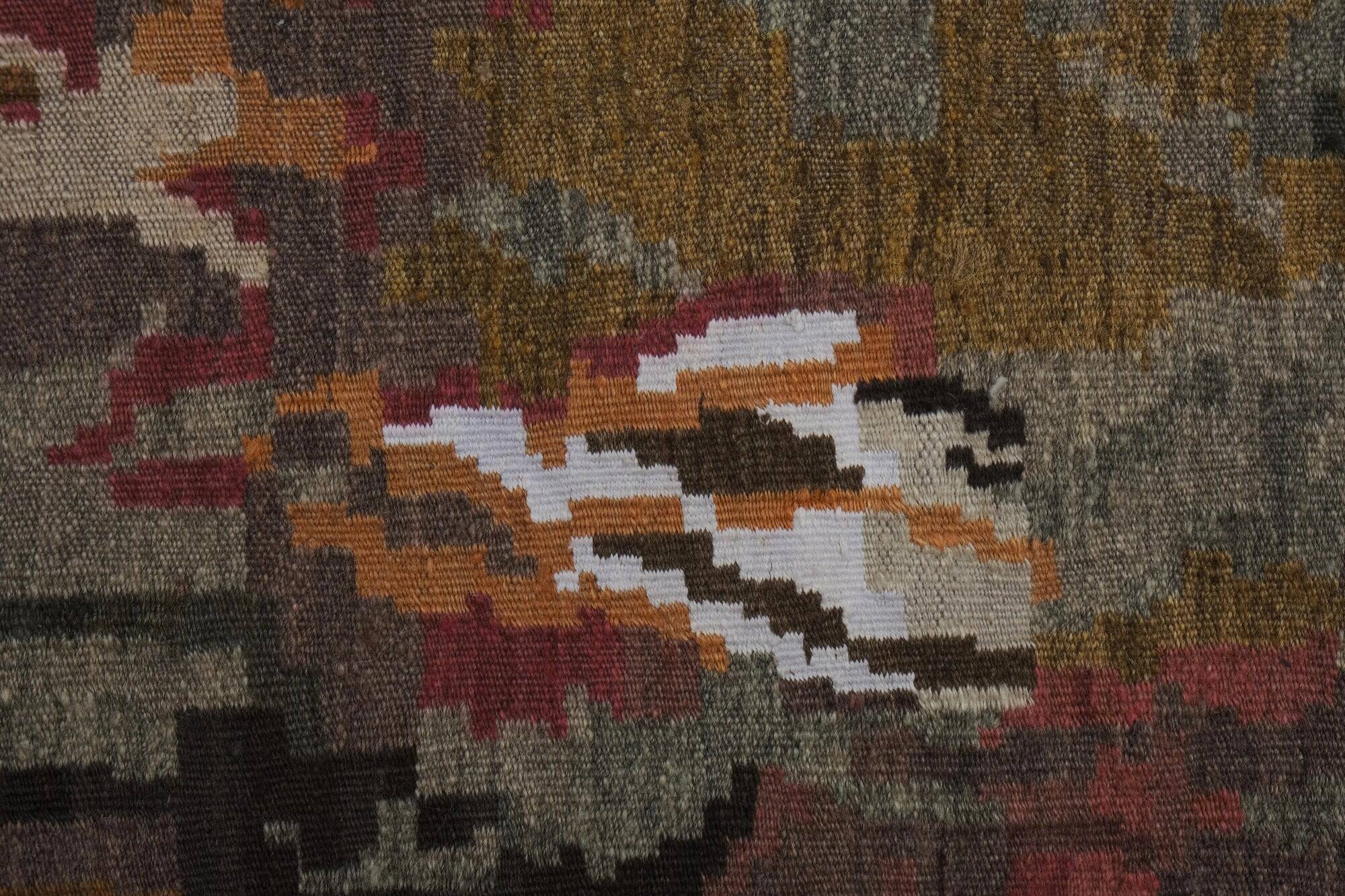 Vintage Turkish kilim, handwoven, 195x348 cm.
