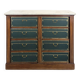 Notary cabinet topped with a Carrara marble.