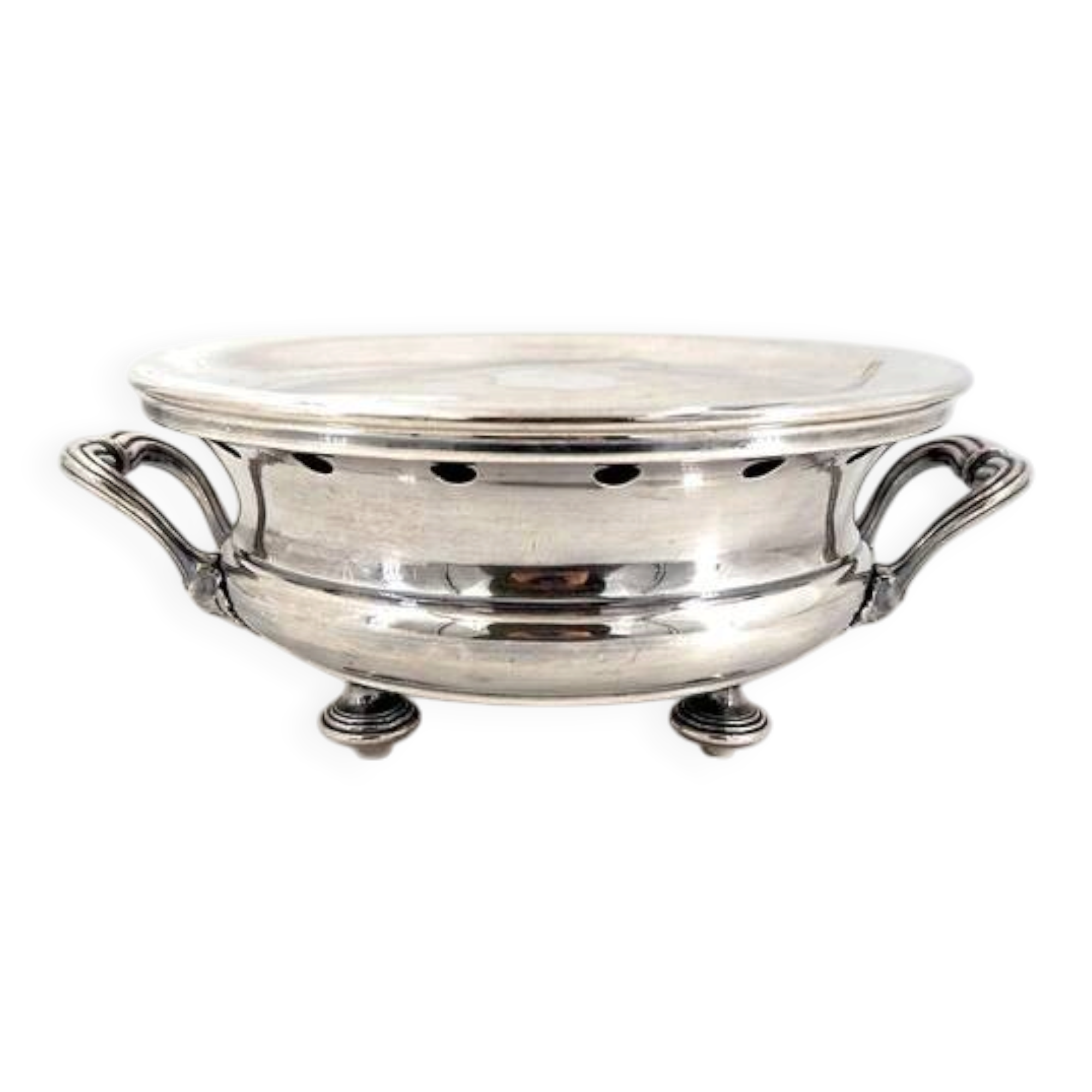 Christofle, beautiful warming tray from the 19th century, in silver-plated metal, very good condition.