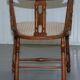 Chaise en noyer Edwardian à dossier courbé avec incrustation de nacre style Arts and Crafts