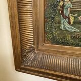 Romantic oil painting on panel from the 19th century