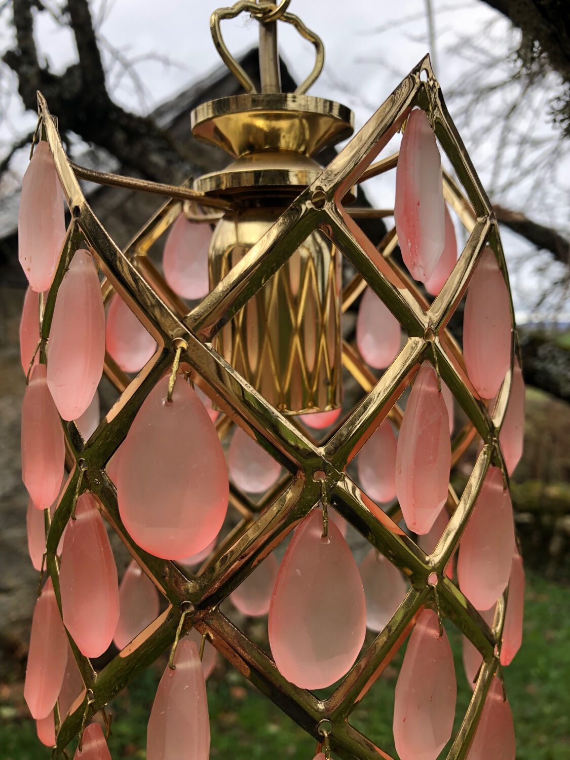 Glass tassel chandelier