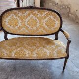 Louis XVI style sofa bench carved