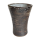 Vase "Diabolo"de potier grès noir émaillé fat-lava vintage