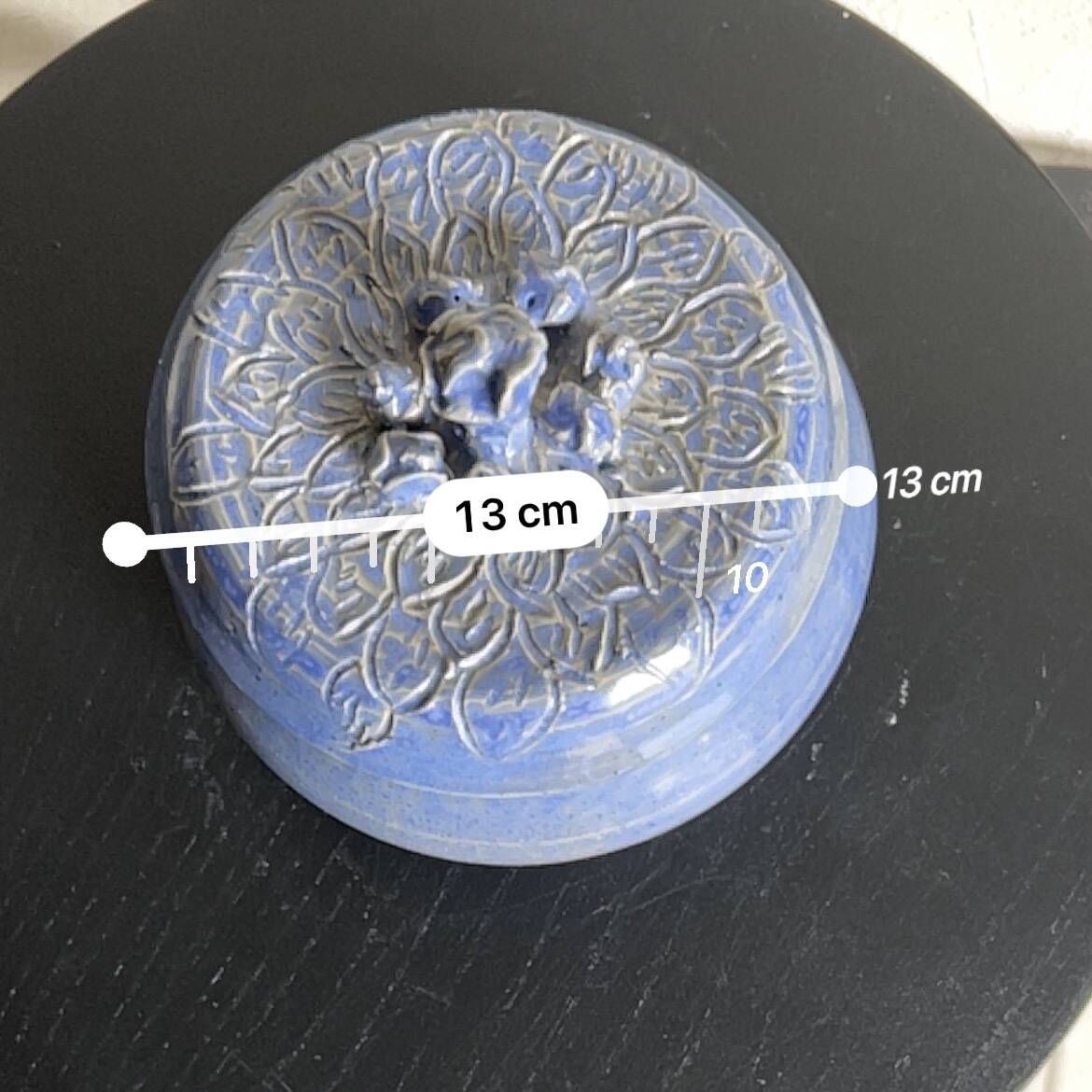 Blue ceramic candy dish – vintage handcrafted piece
