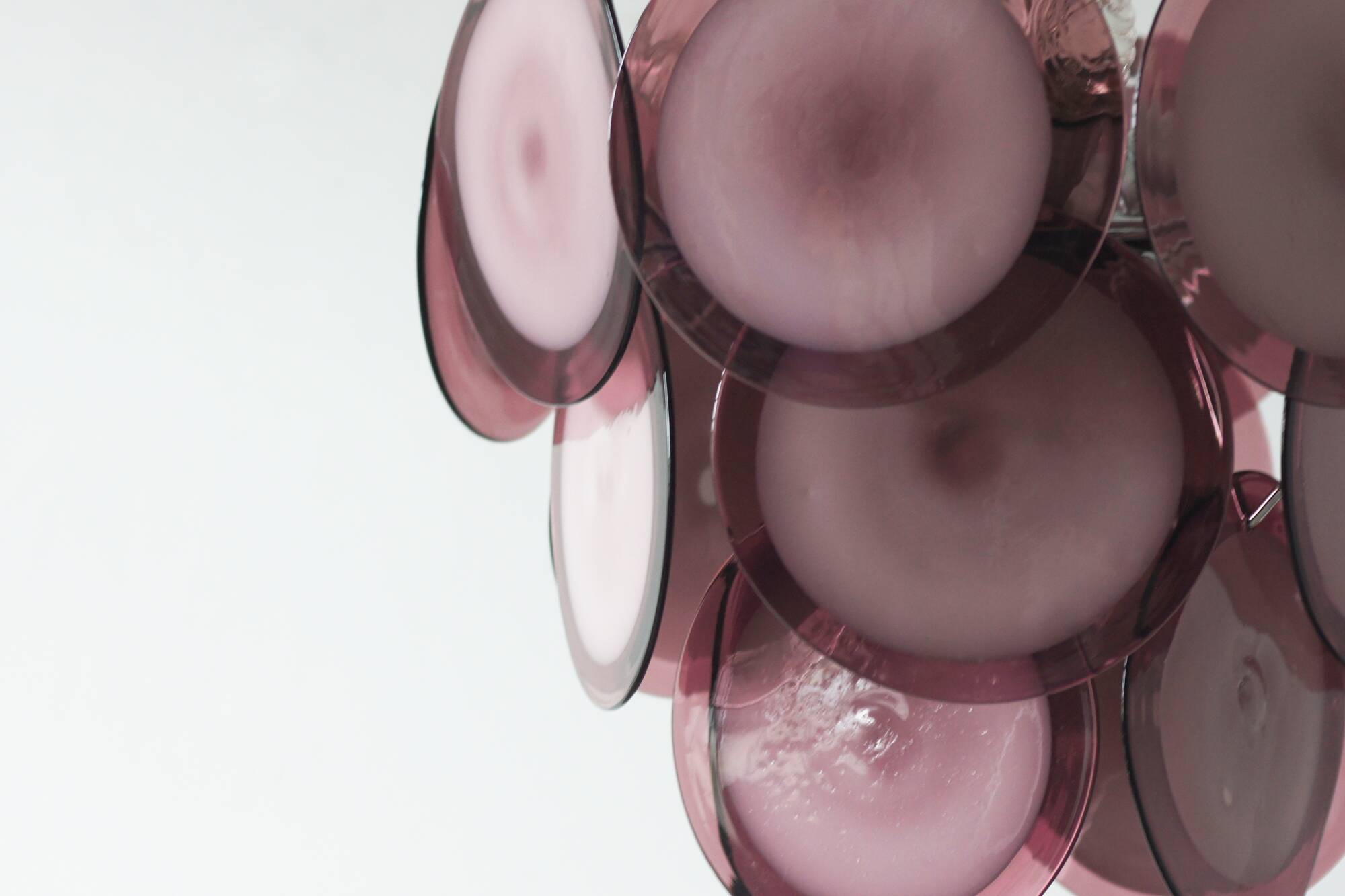 Murano Glass Discs Chandelier from AV Mazzega, 1970s