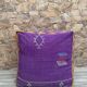 Moroccan Ottoman Pouf, Cactus Silk Pouf, Purple Pouf, Ottoman Stool, Living Room Pouf, Made Pouf