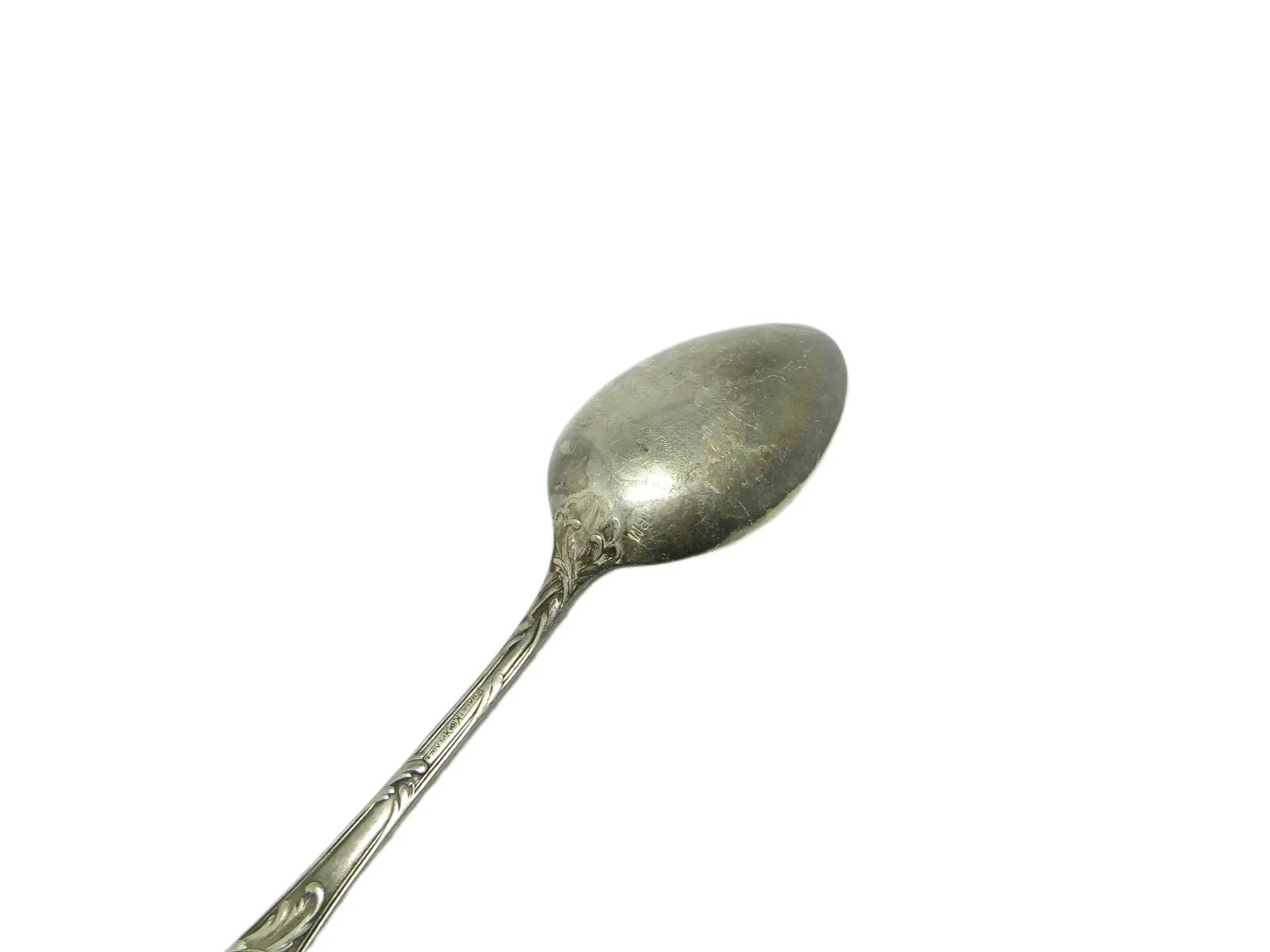 Sugar spoon, Art Nouveau, silver-plated brass, Poland, 1930s