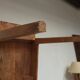 Old solid wood bistro table
