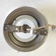 Ceiling light, globe wall lamp in opaline and chrome mount - mid 20th century.