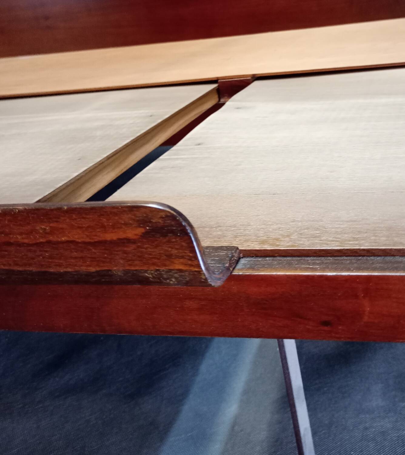 Jitona sobeslav sofa bed in walnut & boucle fabric, vintage czech 1960s