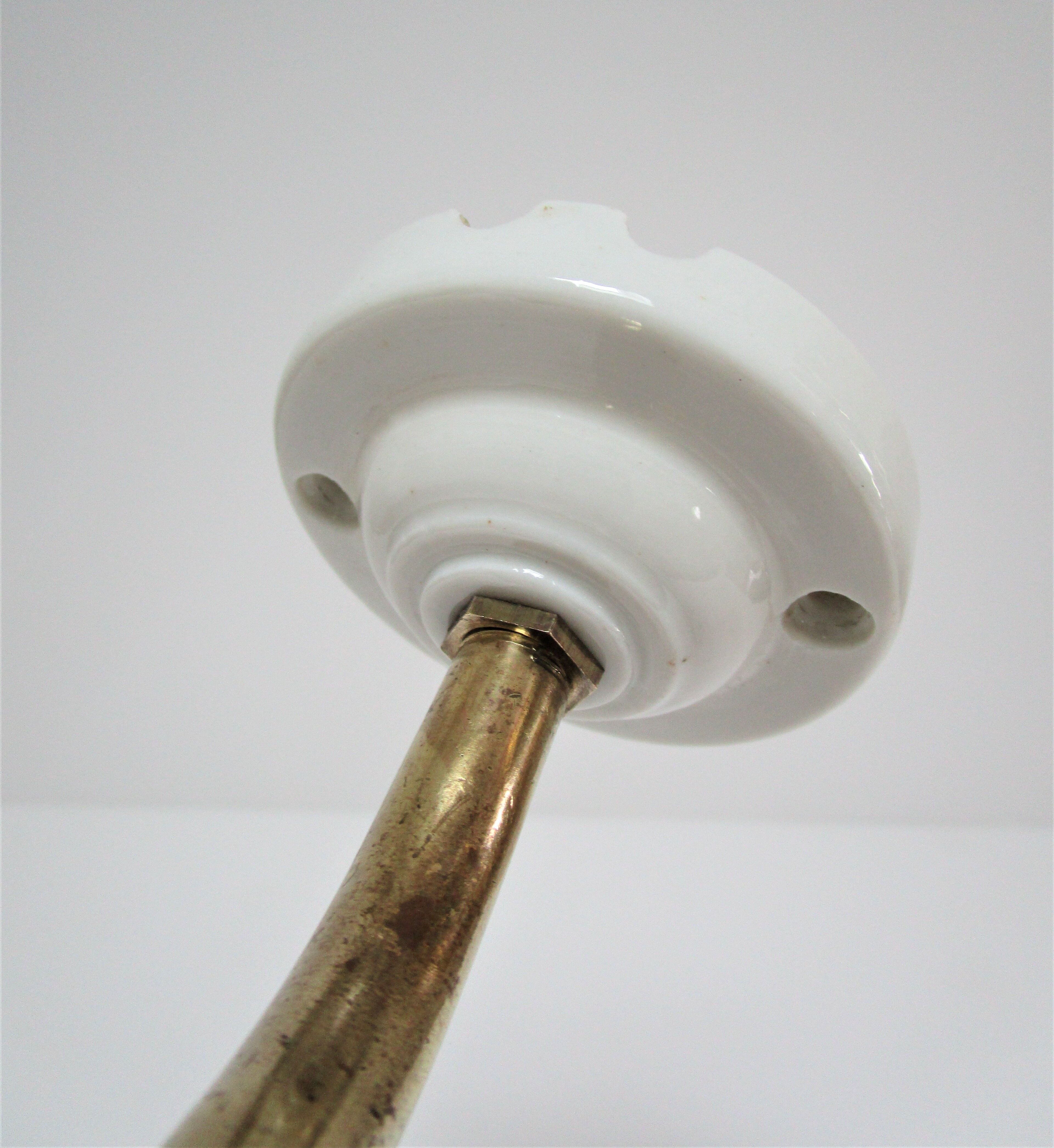 Art Deco porcelain opaline brass 30s