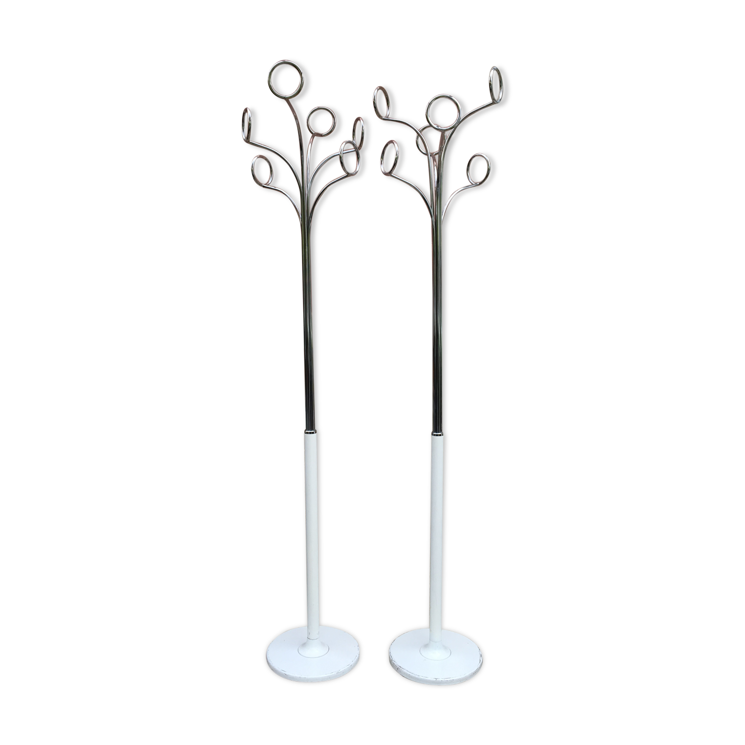 Paire de portemanteaux chrome désigner Fase