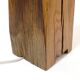 Large 3-light floor lamp in metal, brass and solid wood, 197cm.