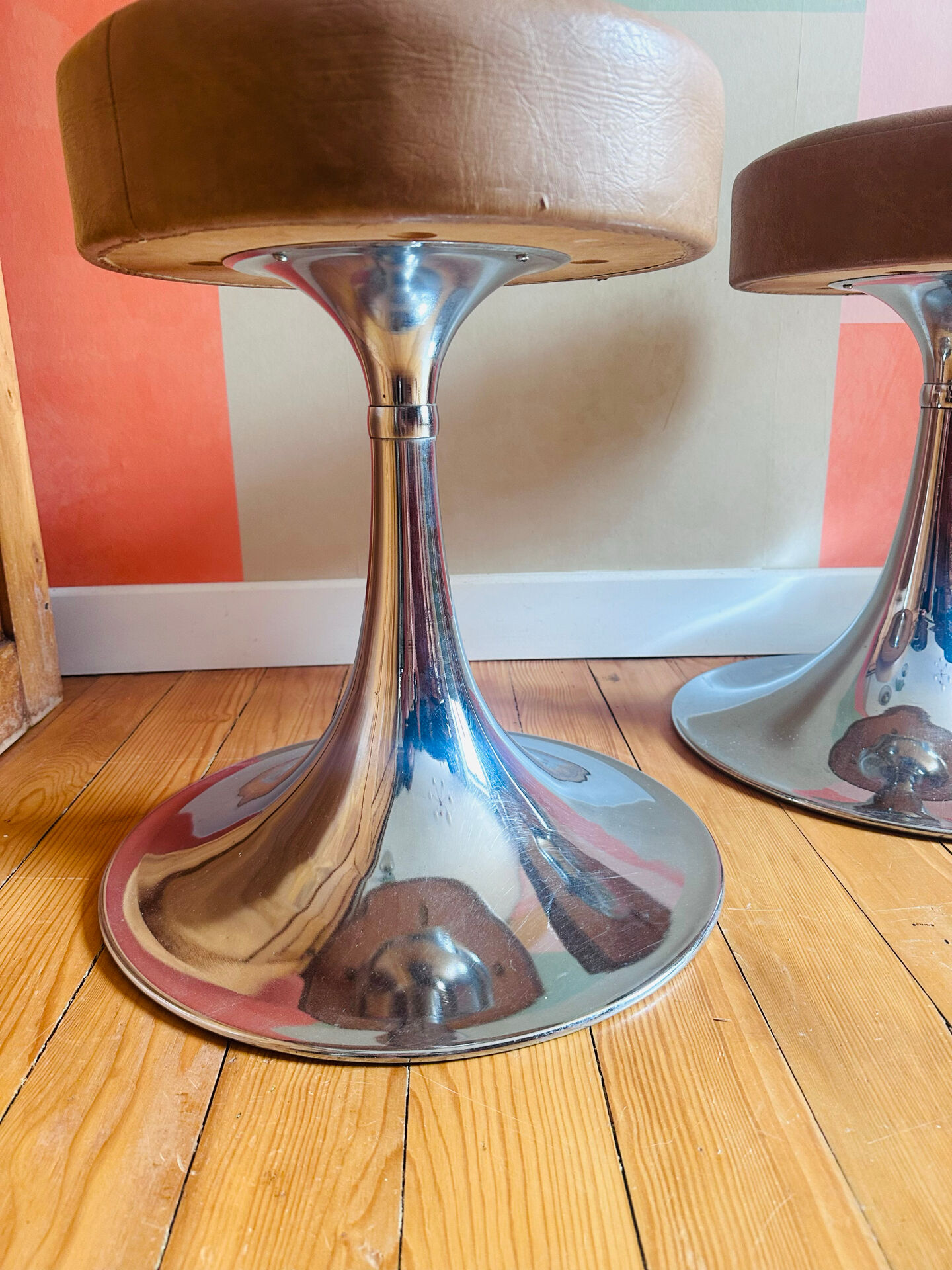 Paire de tabourets vintage 1960