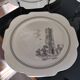 Series of 12 dessert plates and its cake tray Gien Paris Monuments