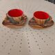 Duo cups and cups Vallauris fake wood