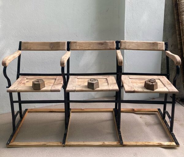 Banquette strapontin de théâtre 3 places