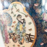 Antique Japanese porcelain vases, Meiji period, 19th century, oriental porcelain art, in