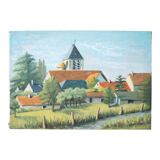 Oil on landscape canvas