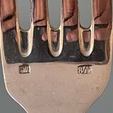 Series of 21 antique silver metal table forks