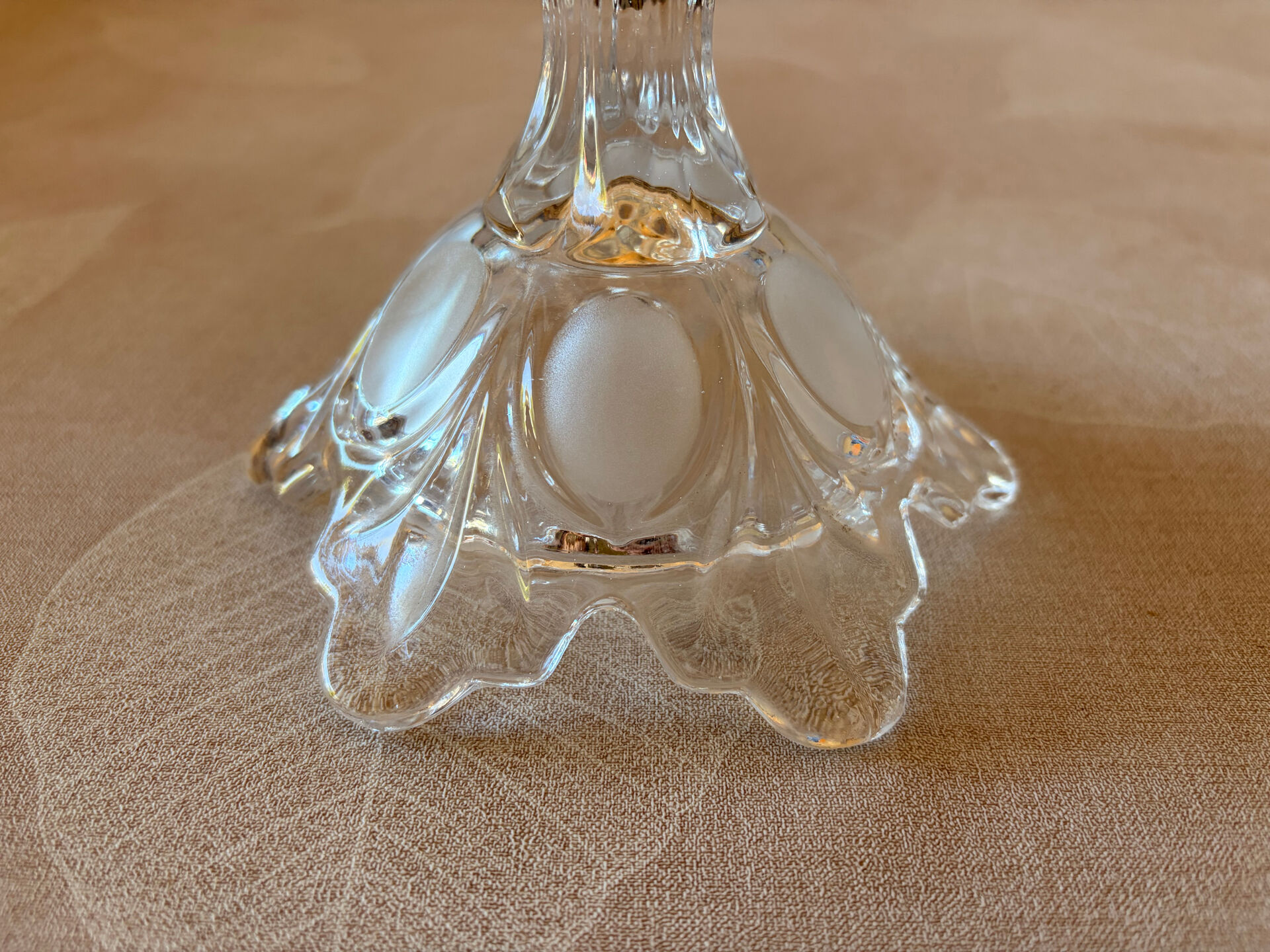 Large Bohemian crystal fruit bowl - 1950s