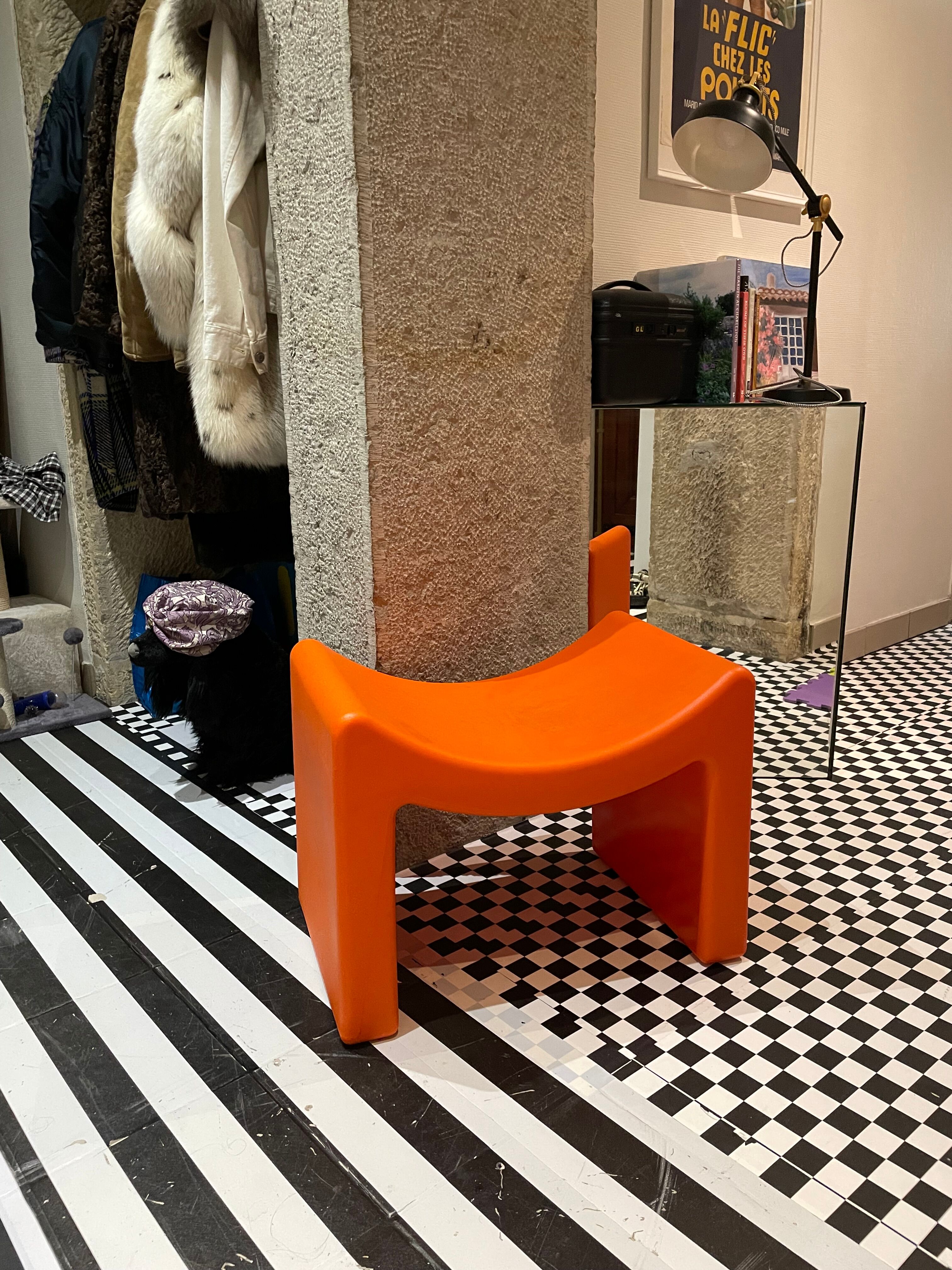 Stool M stool ultra design contempo seat orange by Marzais Creations