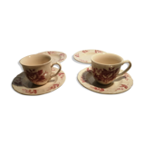 cups and saucers porcelain Claytan Malaysia pink pink