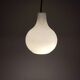 White glass drop-shaped pendant by Peill and Putzler 1960