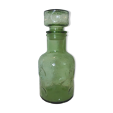 Carafe verre vert bosselé