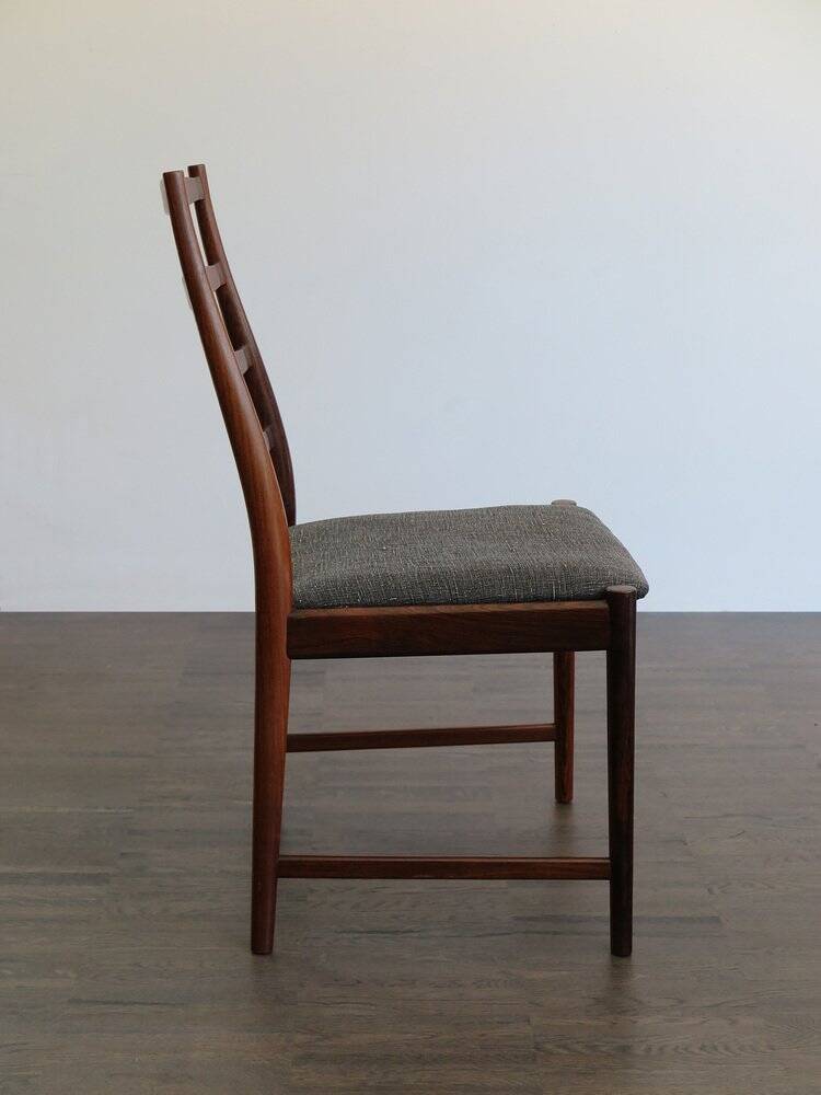 Set of Danish Dark Wood Dining Chairs by Arne Vodder, 1960s
