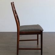 Set of Danish Dark Wood Dining Chairs by Arne Vodder, 1960s