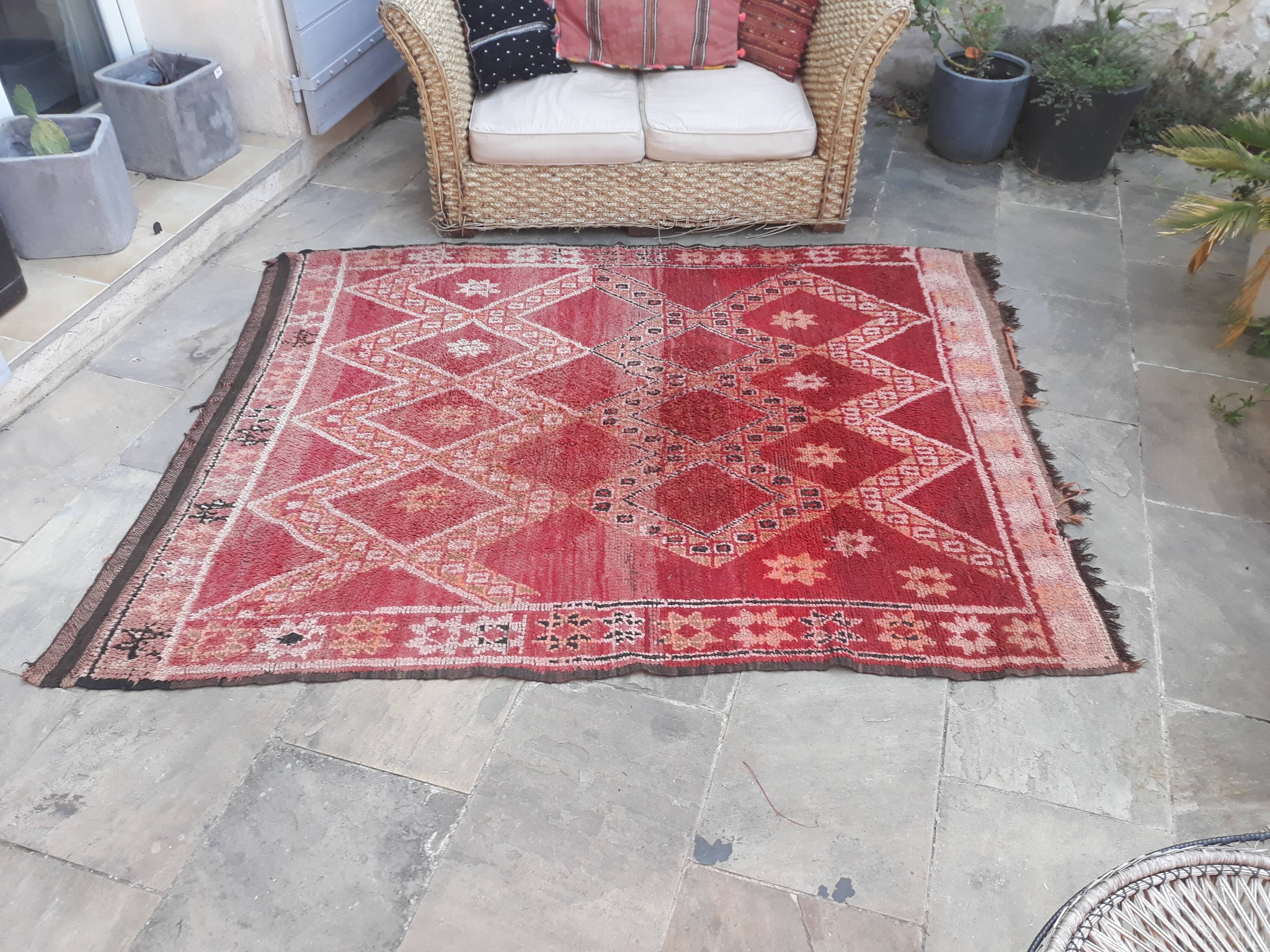 Berber wool rug 175x225cm Selency