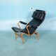 Design lounge armchair & ottoman 70s Bruno Mathsson Pernilla