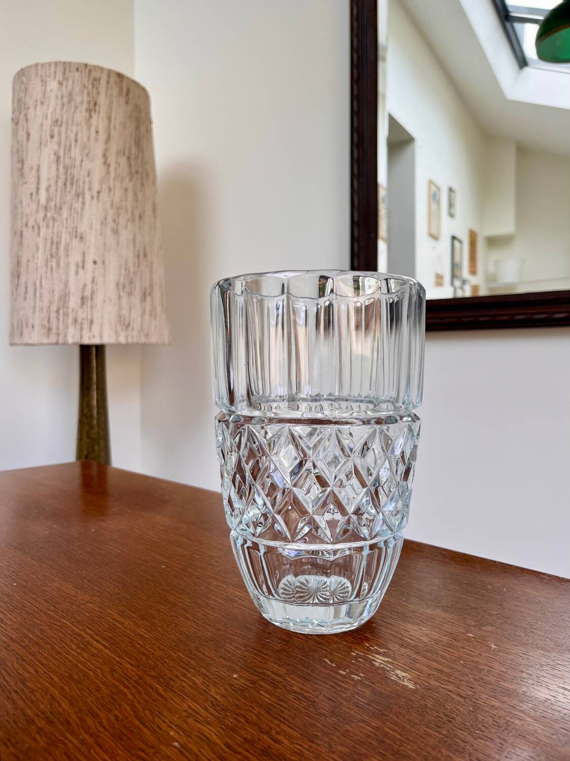 Moulded glass vase