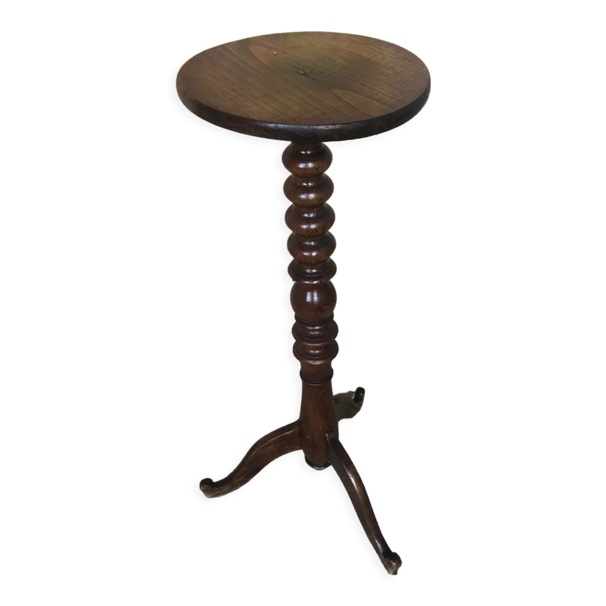 Fifth Door Pot Pot Tripod Wood turned Vintage