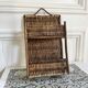 Vintage wicker spice rack