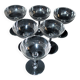 Baccarat set of 6 champagne glasses Nancy in cut crystal organ pipe design 11.5 cm